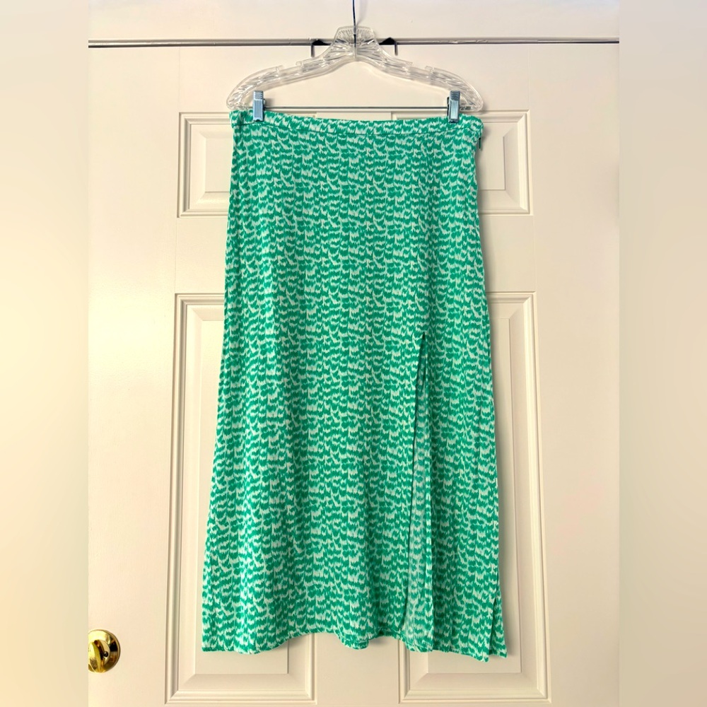 H&M Green & White Skirt